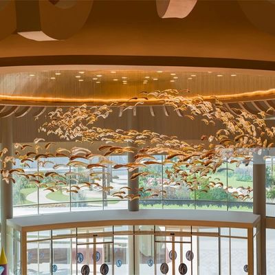 Glace Art Thème océan Lustre de poisson en verre Lustre créatif décoratif