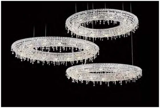 Lobby créatif de luxe lumineux Chandelier haut de gamme Chandeliers de cristal Hôtel Lobby Art Island