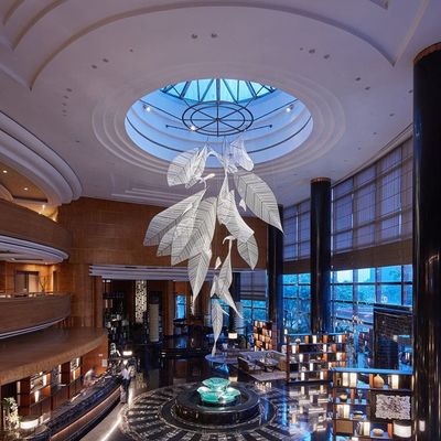 Chandeliers de luxe contemporains sur mesure Chandelier à feuilles de palme