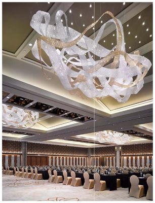 Chandelier à ruban de cristal sur mesure Chandeliers européens modernes