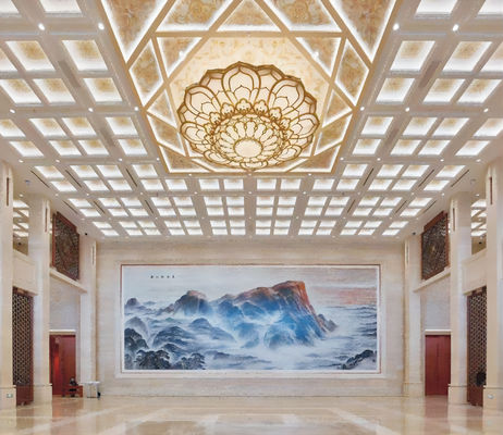 Nouveau style chinois plafonds hauts chandeliers sources lumineuses LED de haute qualité