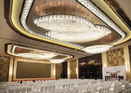 Chandelier K9 personnalisé pour grand foyer