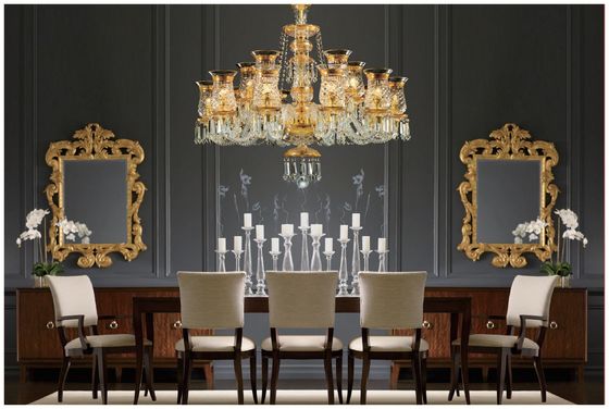 Style européen Antique Baccarat français Lustre de cristal Créatif haut de gamme Club Lumière de cristal