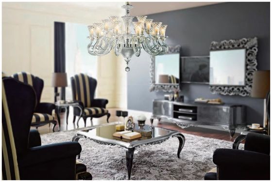 Chandelier à bougies de cristal classique haut de gamme de style européen 220-240V