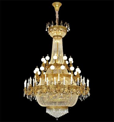 Éclairage de lustre commercial en laiton de haute qualité E14 Source lumineuse