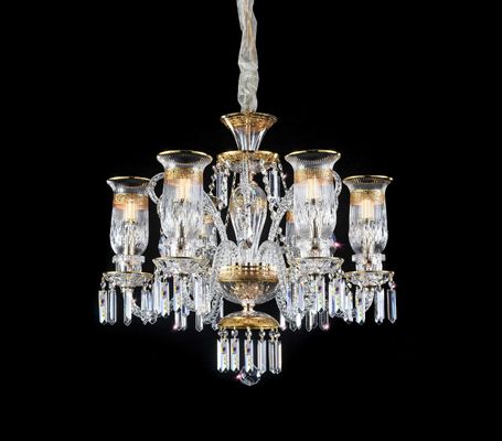 Chandeliers commerciaux en verre personnalisable haute luminosité