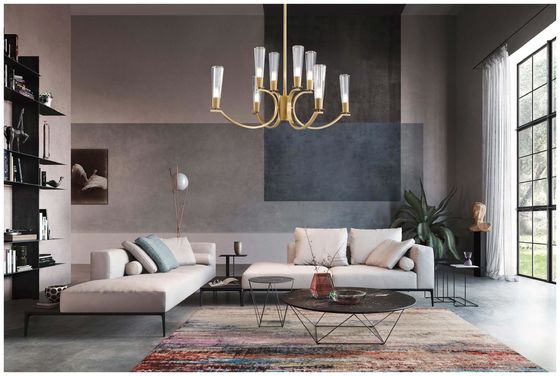 Chandelier en verre de cuivre personnalisable Disponible en plusieurs tailles