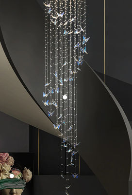 Style artistique Lustre au papillon de cristal