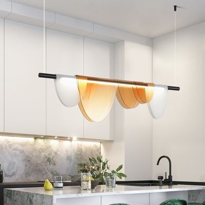 Ambre et blanc lustre de restaurant haute couleur LED