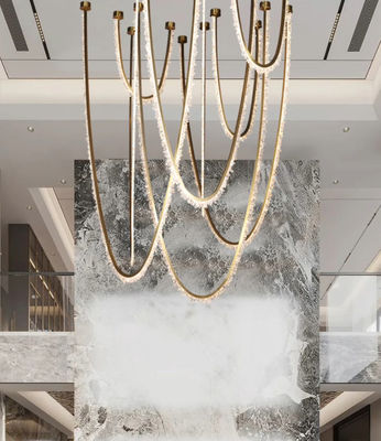 Éclairage de luxe haut de gamme Lobby Lustre de cristal Pscale espaces commerciaux