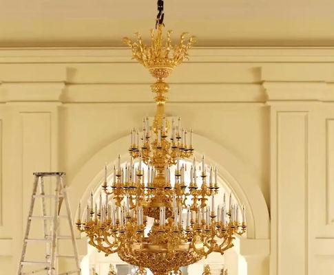 Chandeliers de style européen Chandeliers de cristal extra-grands pour hauts plafonds