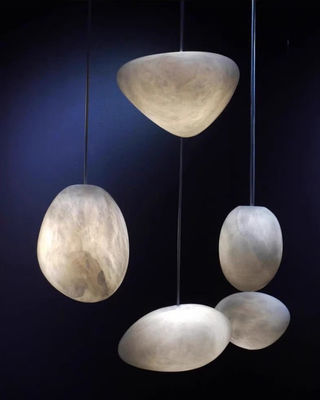 Combinaison Irrégulière Moderne personnalisée Alabaster Lustre décoratif Pour famille Hôtel Café Lustre art Linier