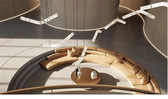 Lumière LED de luxe moderne prix d'usine Grand chandelier en alabaster Designers Restaurant Hôtel Bureau bricolage luminaires