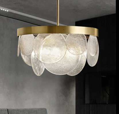 Vente en gros de lampes à suspension à LED rondes minimalistes modernes intérieures Décoration de restaurant lumières à goutte à goutte Nordique Luxe de verre Pendant Light