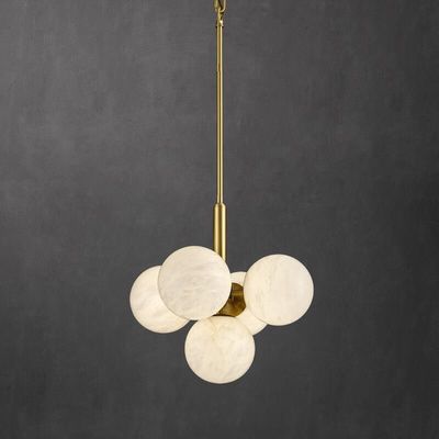 Lampe à pendentif en alabaster rond moderne salle à manger salle de séjour chambre à côté du lit luxe décoration lustre