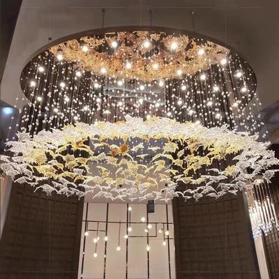 Décoration d'intérieur professionnelle Lampade à cristal à cordes Décoration de mariage de luxe moderne