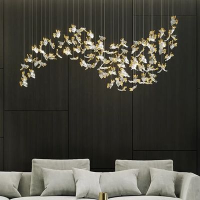 Décoration intérieure Lustre Hotel Villa Escalier Vitre LED Pendant Light