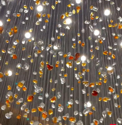 Des lampes de restaurant minimalistes modernes Designer Modèle de salle d'éclairage Villa Grands lustres en verre