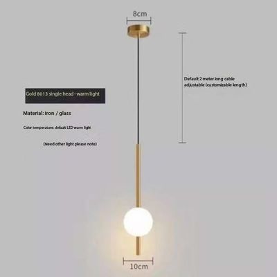 Tout le cuivre lustre en marbre naturel Espagne luxe léger simple bar créatif restaurant chambre à coucher porte-lit petit lustre
