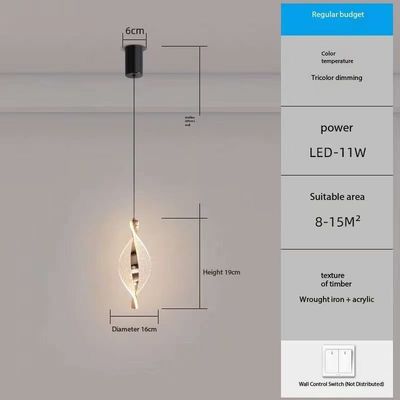 Lumière séquence chambre à coucher Lustreur haut de gamme Lumière de luxe Lustreur moderne et simple salon nordique arrière-plan Bar mural Petit lustreur Lumière Luxeur Or - Lumière à trois couleurs