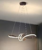 Lumière de pendentif de nouveau design nordique de couleur Restaurant Lampe suspendue de pendentif Art moderne Design tordu Créatif lampadaire à LED ondulatoire