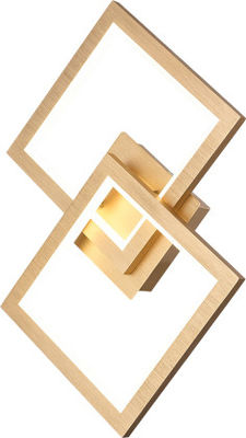 Corps lumineux en or carré géométrique simple en aluminium 20W 3000K commutateur de commande lampe murale plafond de lumière