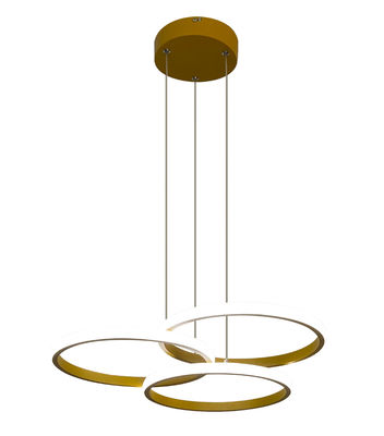 Cercle à trois anneaux Restaurant nordique post-moderne Lampade de chambre simple Circulaire Salle à manger Bar Chandelier à manger
