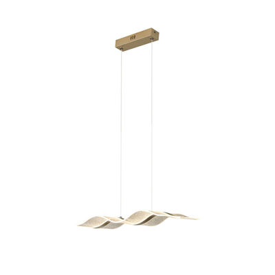 Chandelier nordique moderne de luxe grand en forme d'onde à longue bande lampe acrylique bar hôtel maison décorative chandelier lampe suspendue