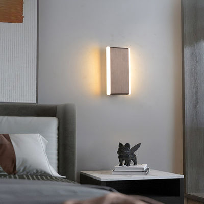 Lampe à paroi de style minimaliste à double tête rectangulaire en aluminium intérieur nordique décoratif
