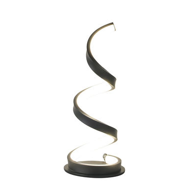 Lampe de bureau à LED en spirale simple moderne en forme de S Dimmable contrôle tactile Lampe de lecture lampe de chevet Bureau