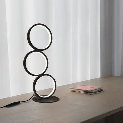 Lampe de bureau en métal élégant à trois anneaux pour salon chambre d'hôtel éclairage de club