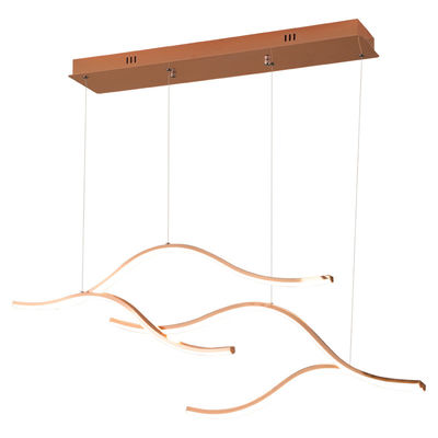 Moderne minimaliste créatif linéaire à longue bande Lustre pour restaurant
