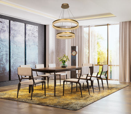 Économie d'énergie Salon Chambre de couchage Lustre à plafond acrylique 84w Lampade suspendue à anneau à LED
