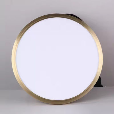 Lumière de plafond en or moderne de corps blanc d'acrylique salon rond 24W 36W 54W Lumière de plafond en métal LED