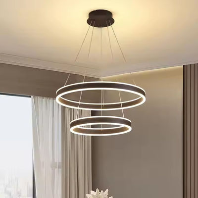 Accueil Salle de séjour Salle à manger Chandelier Ring Aluminium Lampe suspendue de plafond LED décorative moderne