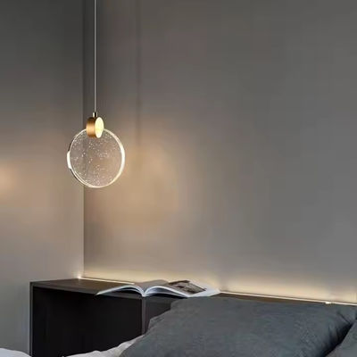 Chambre de séjour en cristal ronde contemporaine maison décorative Led Pendant Light Pour l'hôtel Escalier de salon