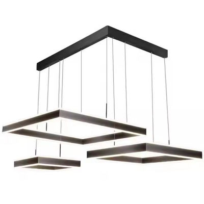 Salle de séjour Lampe carré simple Lustre carré Lustre nordique Minimaliste Salle à manger