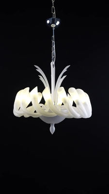 Européen moderne lustre maison simple salon chambre à coucher décoratif éclairage clair Amber Luster Centre commercial Pendant lampe