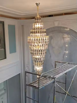 Lampe à pendentif pour l'éclairage de plafond pour l'hôtel Villa Escalier Décoration de la maison Nordique Moderne K9 Lustre de cristal