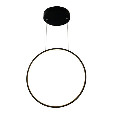 Longue ligne de suspension circulaire à l' anneau creux noir blanc décoratif moderne