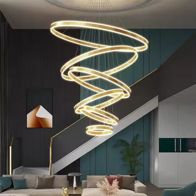 Lampe à perles de plafond haut réglable en acrylique de luxe pour salle à manger d'hôtel