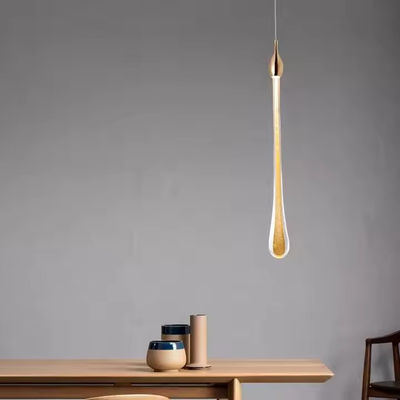 Élégance LED luxe Chandeliers de cristal Lampes à goutte d'eau Chambre à coucher Moderne simple Bar décoratif Chandelier d'éclairage Lampe suspendue