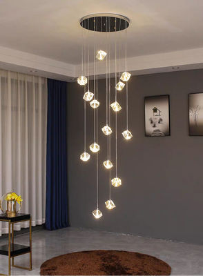 Lampe de salon à l' étoile de cristal lampe d'escalier duplex pour l' atmosphère moderne