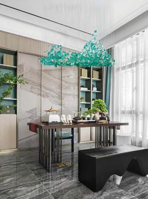 Hôtel moderne sur mesure Lobby Villa Verte art de pierre lustre LED