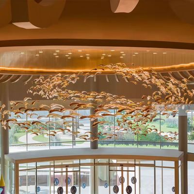 Décoration en forme de poisson sur mesure département des ventes table de sable chandelier créatif modélisation centre commercial restaurant chaud restaurant lampes d'ingénierie non standard