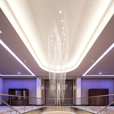Crystal Luxury Duplex Villa Escalier Chandelier Salon Lampe de plafond Famille Lampes personnalisées de haute qualité
