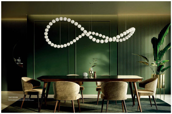 Collier de perles Bouddha Boule de verre Villa Hôtel Design créatif Luxe haut de gamme Lustre non standard haut de gamme personnalisé