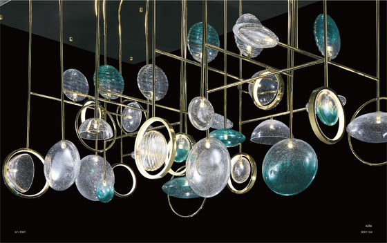 Chambres décorées de verre acrylique sur mesure avec matrice croisée Hall Atrium Club End Lighting Lamps And Lanterns With Other Control Mode