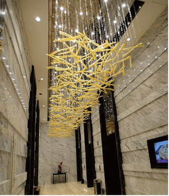 Chandelier de hall de l'hôtel Villa KTV avec une forme irrégulière unique et une télécommande
