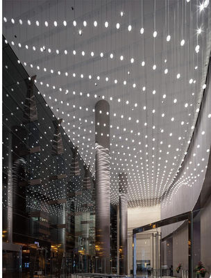 Custom Project Large Indoor Decoration Villa Commercial Mall Hall Hôtel Acrylique Led Chandelier Je suis désolé